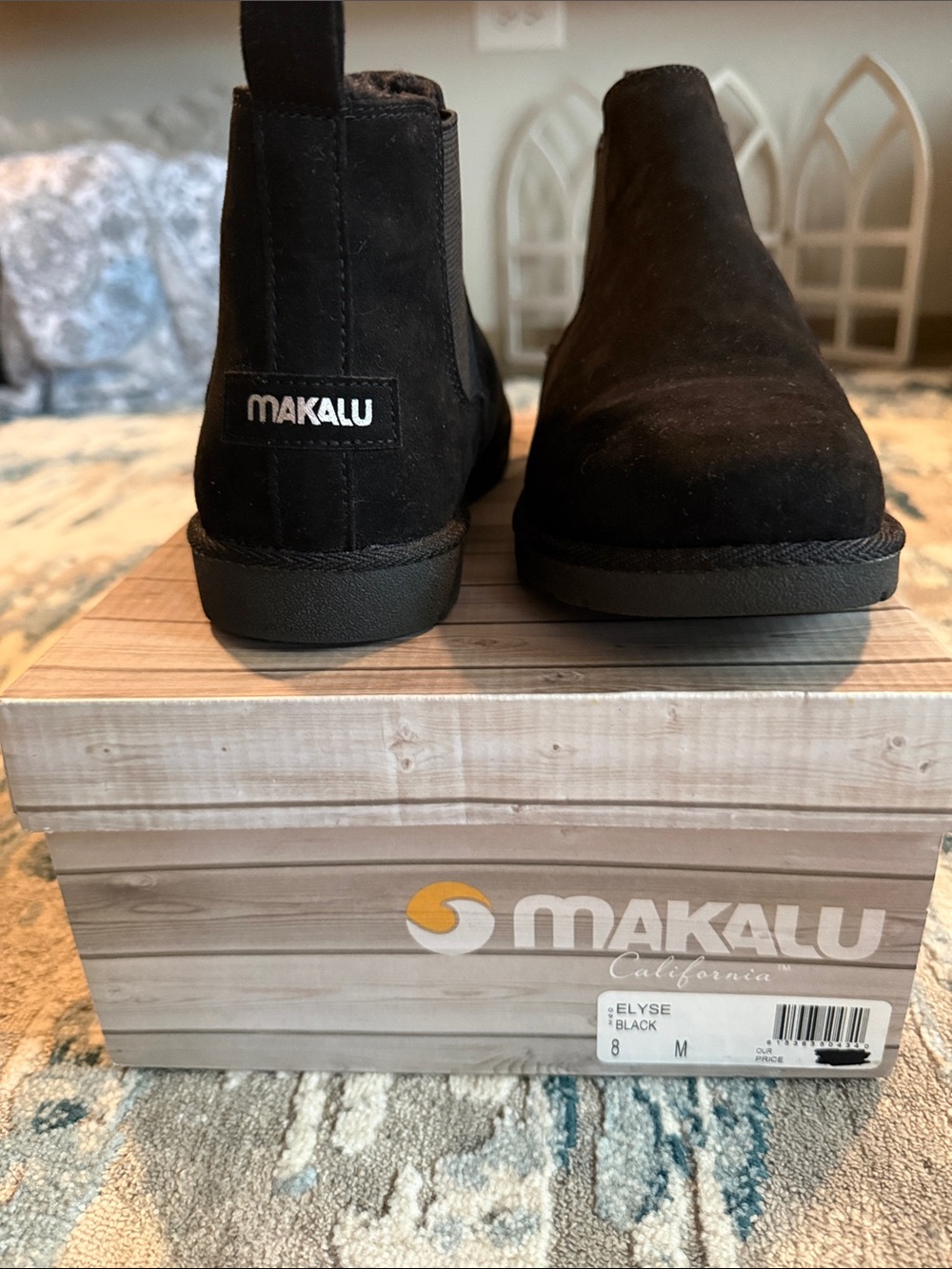 Makalu Elyse Black Suede Ankle Booties